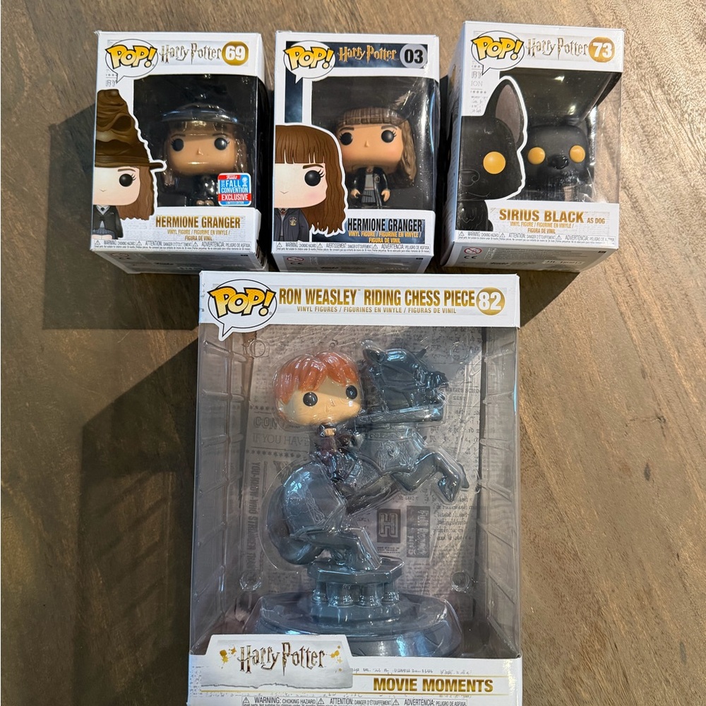 Funko Pop! Harry Potter Figures Set - Black, Brown, Gray
